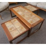 Retro Style Nest of Three Tables, 40cm high, 105cm wide, 47cm deep, (3)
