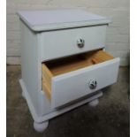 Pair of Modern Painted Bedside Chests of Drawers, 58cm high, 47cm wide, (2)