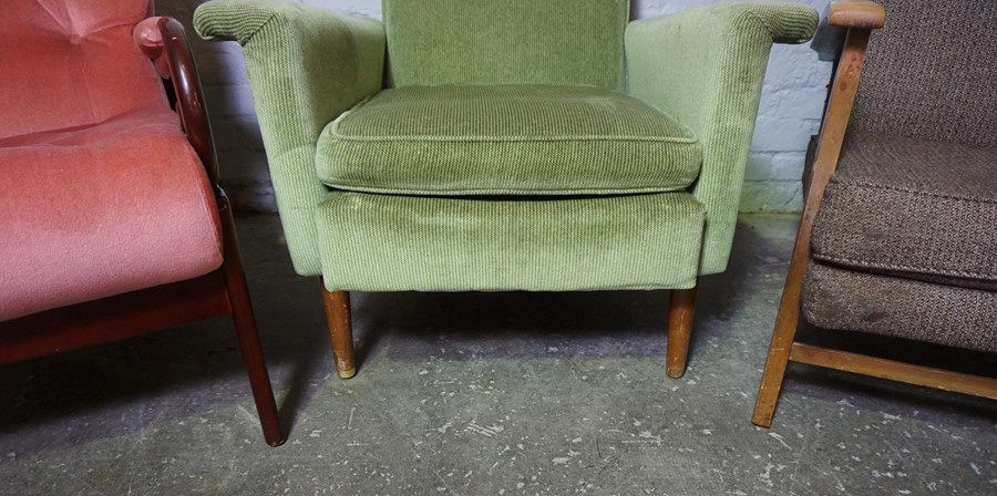 Three Fireside Armchairs, 88cm, 95cm high, (3) - Image 6 of 7