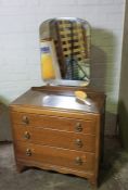 Vintage Oak Dressing Chest, 140cm high, 78cm wide, 44cm deep