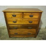 Stained Wood Chest of Drawers, 100cm high, 107cm wide, 46cm deep