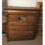Late Victorian Chest of Drawers, Adapted, 144cm high, 136cm wide, 63cm deep