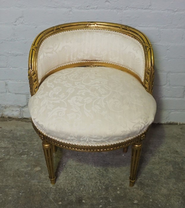 French Style Upholstered Bedroom Chair, 65cm high
