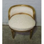 French Style Upholstered Bedroom Chair, 65cm high