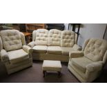 HSL Upholstered Four Piece Lounge Suite, (4)