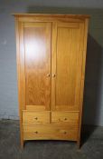 Modern Wardrobe, 196cm high, 103cm wide, 60cm deep, With a similar Chest of Drawers, (2)