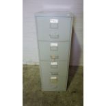 Metal Filing Cabinet, 132cm high, 46cm wide, 62cm deep