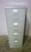 Metal Filing Cabinet, 132cm high, 46cm wide, 62cm deep