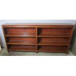 Chinese style Hardwood Open Bookcase / Display Cabinet, 97cm high, 209cm wide, 28cm deep