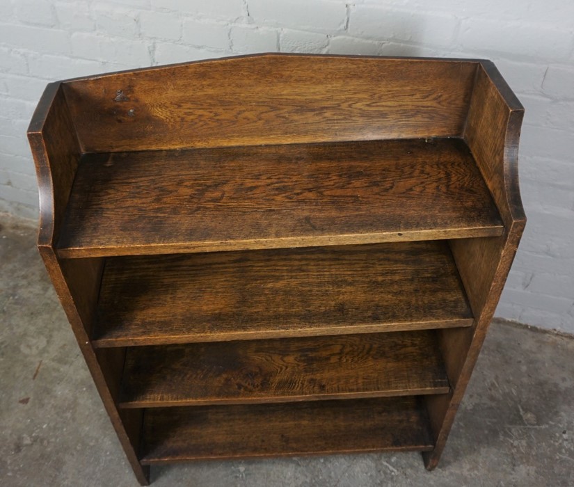 Oak Open Bookcase, 106cm high, 76cm wide, 26cm deep - Image 3 of 3