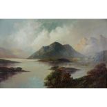 W. Richards (F.E Jamieson) (Scottish 1895-1950) "Loch Lomond" Oil on Canvas, Signed, 38cm x 59cm