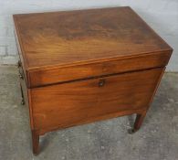 Regency Mahogany Wine Cooler, circa early 19th century, Having a hinged top enclosing a fitted
