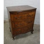 Mahogany Chest of Drawers, Having a Brushing slide above three Graduated Drawers, 76cm high, 61cm