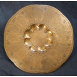Indian Brass Charger, circa 19th century, Possibly from the School of Jeypore, Decorated with panels