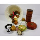 Quantity of Assorted Collectables, To include Mineral Eggs, Mother of Pearl Egg Shaped Trinket /