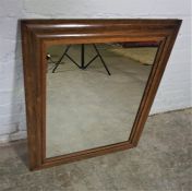 Rosewood Framed Wall Mirror, 79cm high, 66cm wide