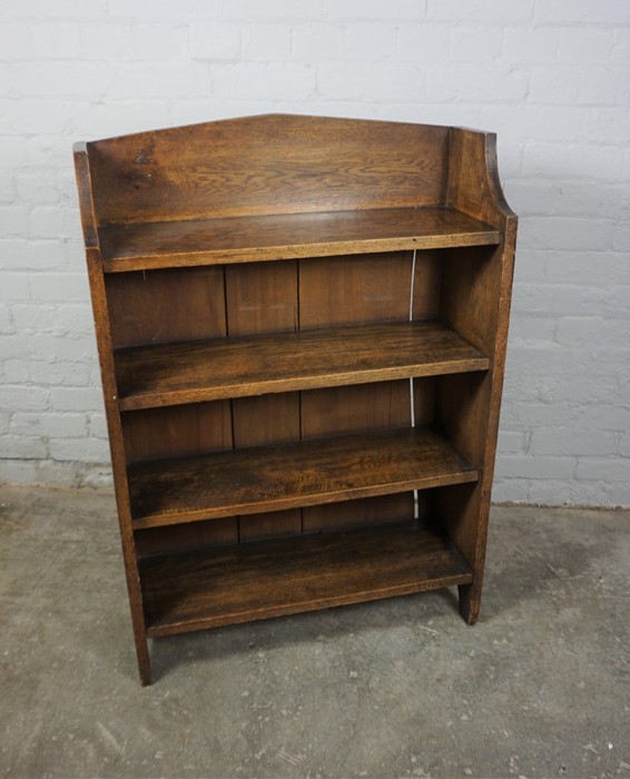 Oak Open Bookcase, 106cm high, 76cm wide, 26cm deep