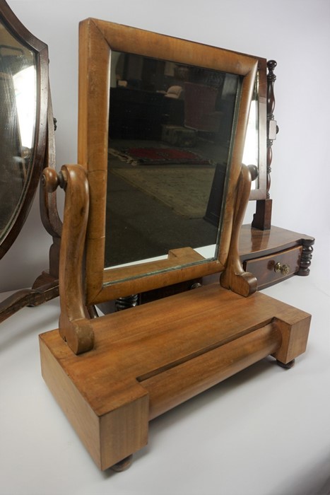 Georgian Mahogany Toilet Mirror, Having two small Drawers to the base, 53cm high, With a Victorian - Image 4 of 4