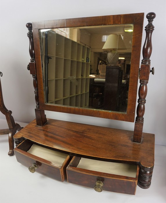 Georgian Mahogany Toilet Mirror, Having two small Drawers to the base, 53cm high, With a Victorian - Image 2 of 4