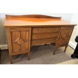Mahogany Sideboard / Dresser Base, Having three Drawers to the centre, Flanked with a Cupboard door,