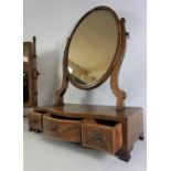 Mahogany Dressing Mirror, circa 19th century, 66cm high, With another Mahogany Dressing Mirror, (2)