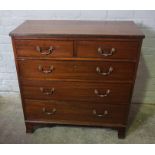 Mahogany Bachelors Chest of Drawers, circa 19th century, Having two small Drawers above three long
