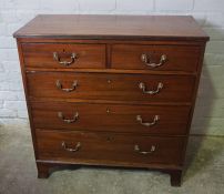 Mahogany Bachelors Chest of Drawers, circa 19th century, Having two small Drawers above three long