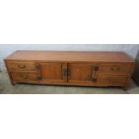 Chinese style Hardwood Low Cupboard, Having Drawers and Doors, 46cm high, 184cm wide, 46cm deep