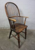Windsor Armchair, circa late 18th / early 19th century, Having a Hoop Spindle back, (some small