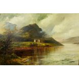 W. Richards (F.E Jamieson) (Scottish 1895-1950) "Trossachs Hotel" Oil on Canvas, Signed, 38.5cm x