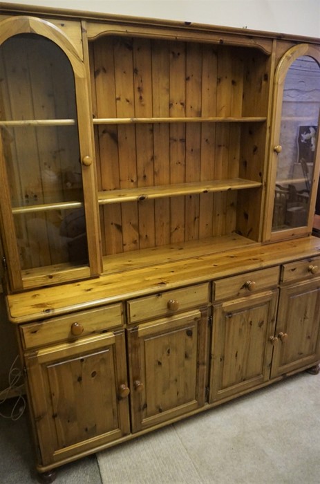 Pine Dresser, 190cm high, 172cm wide, 44cm deep - Image 3 of 8