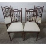 Set of Four Mahogany Parlour Chairs, 90cm high, (4)