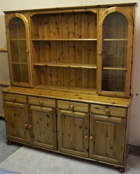 Pine Dresser, 190cm high, 172cm wide, 44cm deep - Image 5 of 8