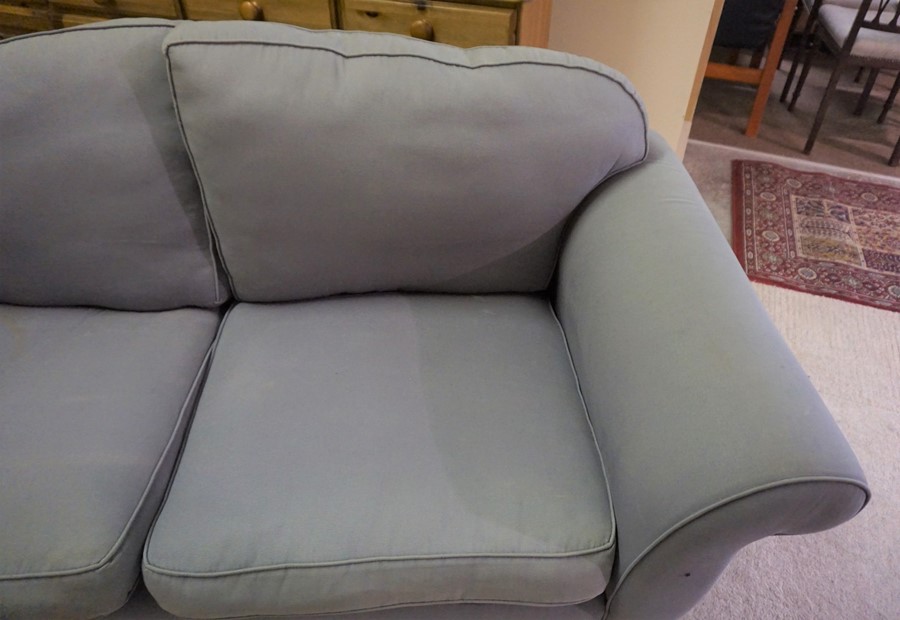 Blue Upholstered Sofa, 80cm high, 186cm wide - Image 8 of 16