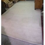 Natural Cream Coloured Rug, 352cm x 242cm