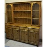 Pine Dresser, 190cm high, 172cm wide, 44cm deep