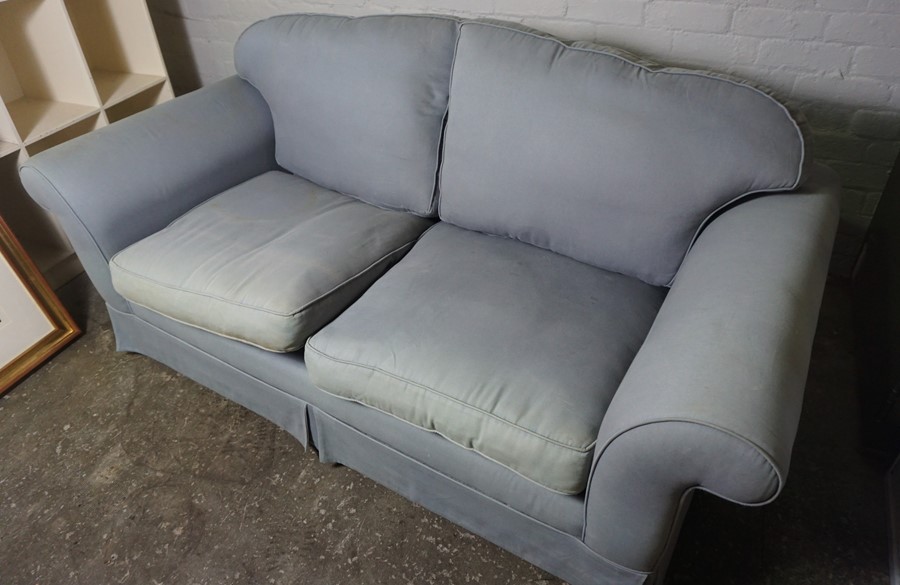 Blue Upholstered Sofa, 80cm high, 186cm wide - Image 11 of 16