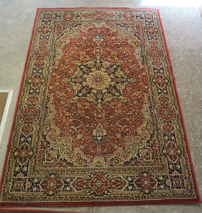 Three similar Persian style Machine Made Rugs, Largest 194cm x 134cm, (3) - Image 6 of 10