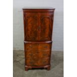 Reproduction Cabinet, 132cm high, 55cm wide, 44cm deep