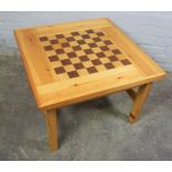 Modern Pine Games / Coffee Table, 45cm high, 67cm wide