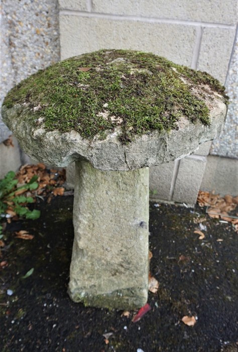 Garden Stoneware Ornament, In the form of a Toadstool, 62cm high