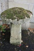 Garden Stoneware Ornament, In the form of a Toadstool, 62cm high