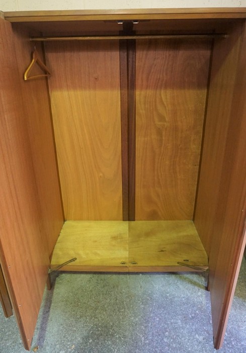 Two Retro Teak Wardrobes by Younger Ltd, Largest 180cm high, 122cm wide, 44cm deep, (2) - Image 3 of 10