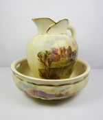 Pottery Toilet Ewer with Basin, (2)