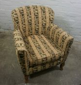 Vintage Tapestry Covered Armchair, 81cm high