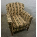 Vintage Tapestry Covered Armchair, 81cm high