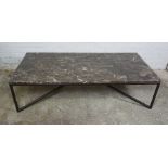 Modern Marble Effect Coffee Table, 36cm high, 140cm long, 70cm wide