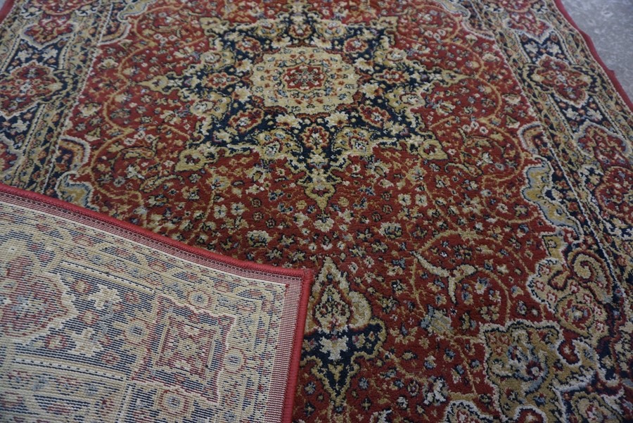 Three similar Persian style Machine Made Rugs, Largest 194cm x 134cm, (3) - Image 3 of 10