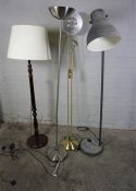 Three Modern Uplighters, Largest 180cm high, With a Floor Lamp, (4)Condition reportnot tested (