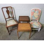 Mahogany Pad Foot Chair, Stamped to the underside number 25918, With a pair of Mahogany Occasional